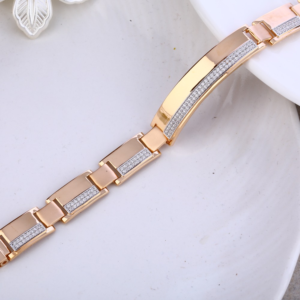 Solid 18K Rose Gold Mens Bracelet Rolex Style White Gold, Rose Gold, Yellow  Gold 802617