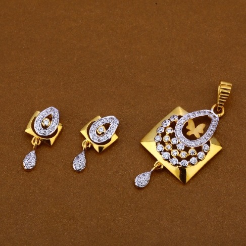22 carat gold ladies classical pendants set RH-PS706