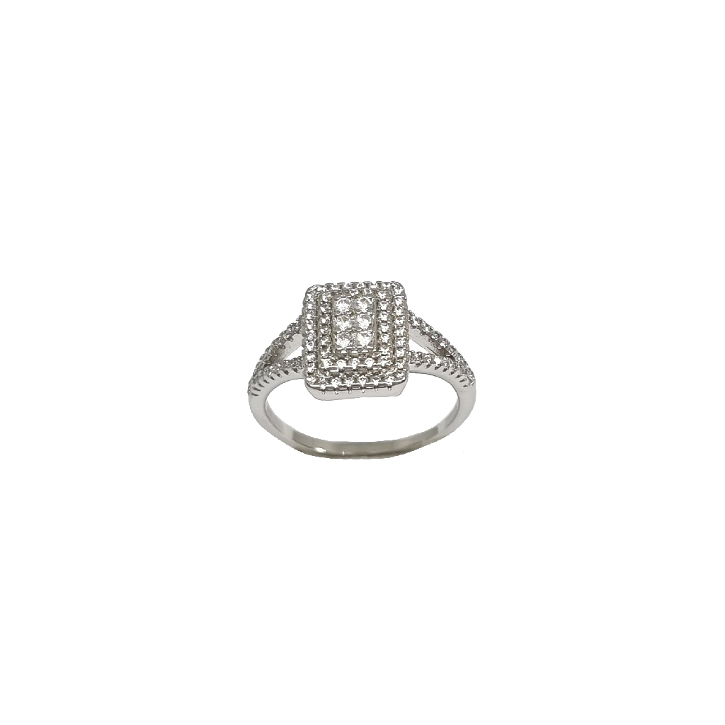 Designer Diamond Ring In 925 Sterling Silver MGA - LRS4866