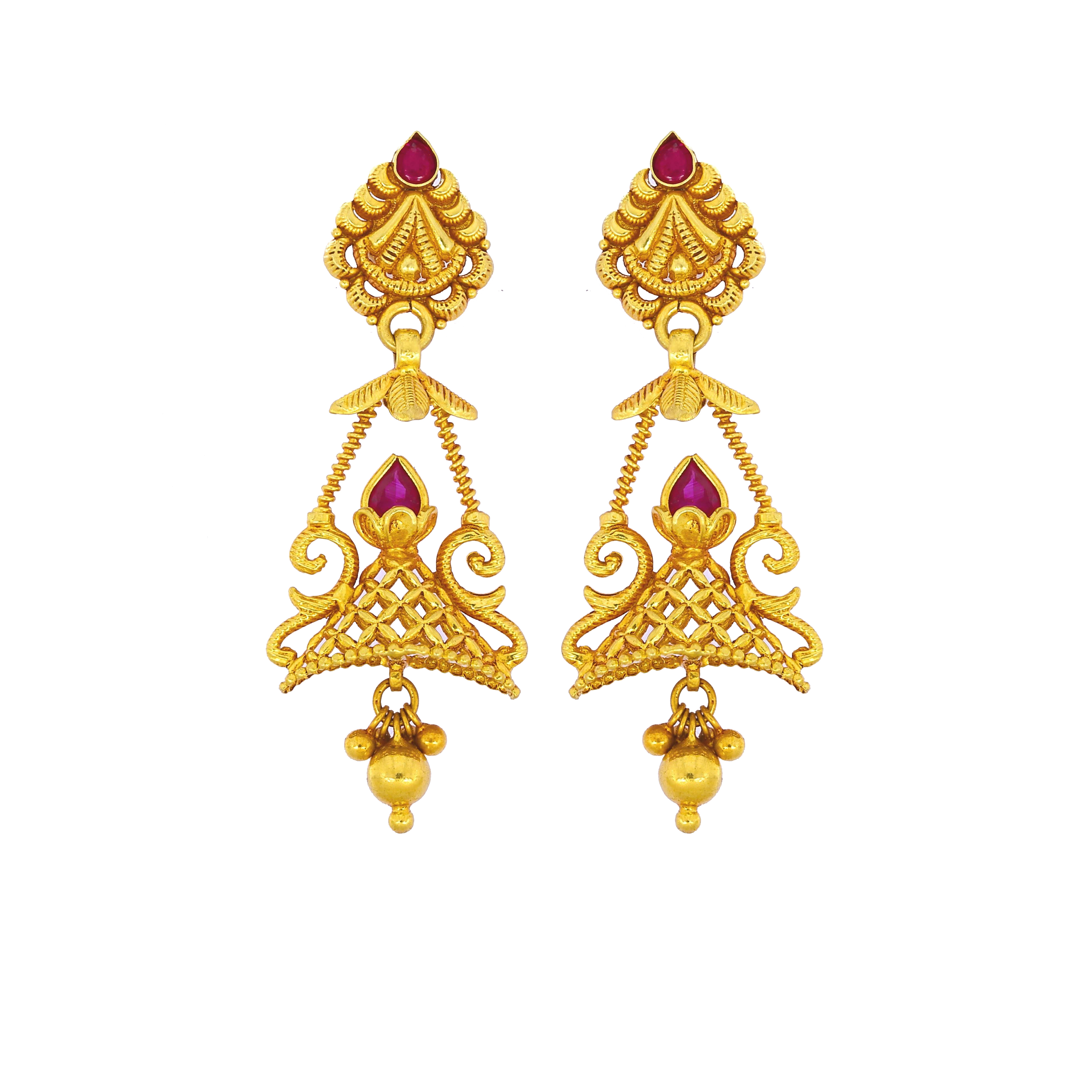 Buy Zevar by Geeta Jadau Embellished Jhumka Earrings Online  Aza Fashions