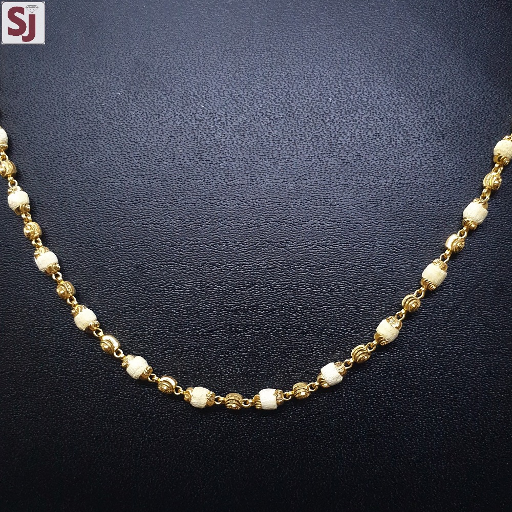 1 Line White Tulsi Mala TMG-0006 Gross Weight-10.480 Net Weight-10.050