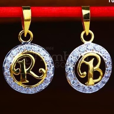 22KT Gold Letter  Chain Pendal RH-CP001
