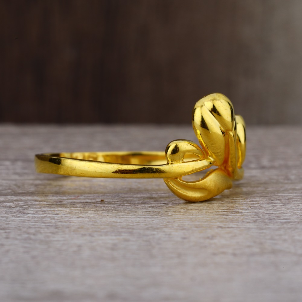 Buy quality 22k Gold Plain Trishul Design Gents Ring in Ahmedabad
