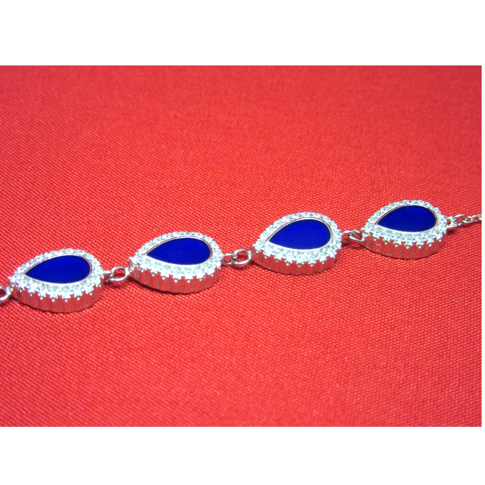 Silver 925 blue stone bracelet sb925-28