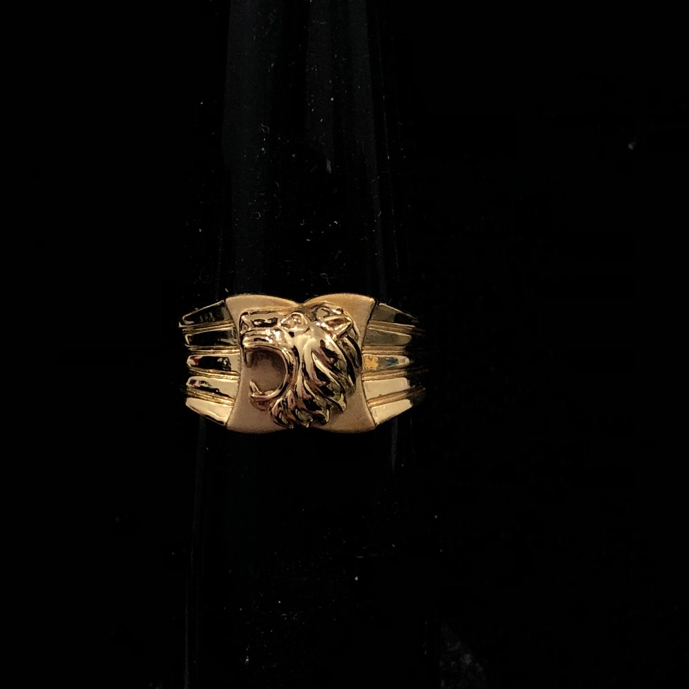 916 Gold Lion Design Ring For Men KDJ-R035