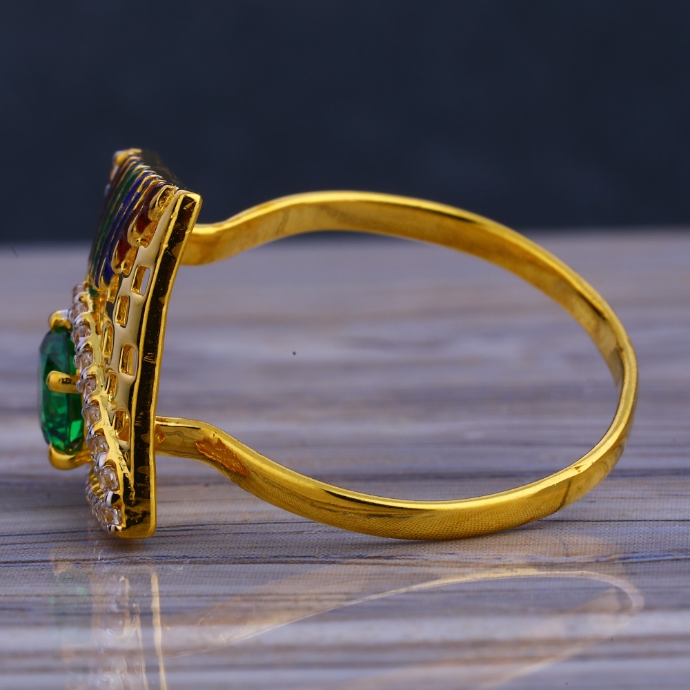 916 Gold Ladies Stylish Long Ring LLR227