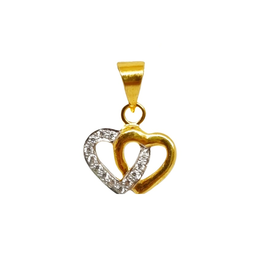 22k gold heart shape designer pendant mga - pdg1244