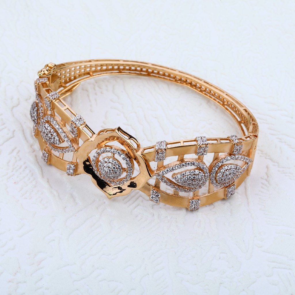 Ladies Rose Gold Cz Fancy Bracelet-RLKB15