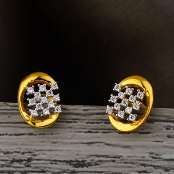 22KT Gold CZ Stylish Ladies Tops Earring LTE375
