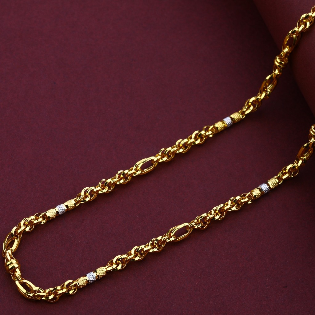 Mens 916 Gold Italian Fancy Turkey Chain-MTC62