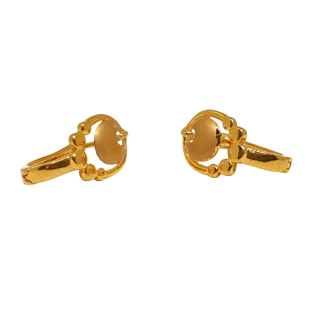 18K Plain Gold Designer Earrings MGA - BLG0557