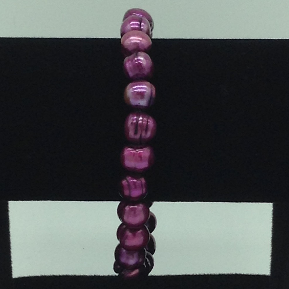 Purple Potato Pearls 1 Layer Elastic Bracelet JBG0167