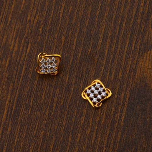 22CT Gold Hallmark Fancy Ladies Tops Earrings LTE13