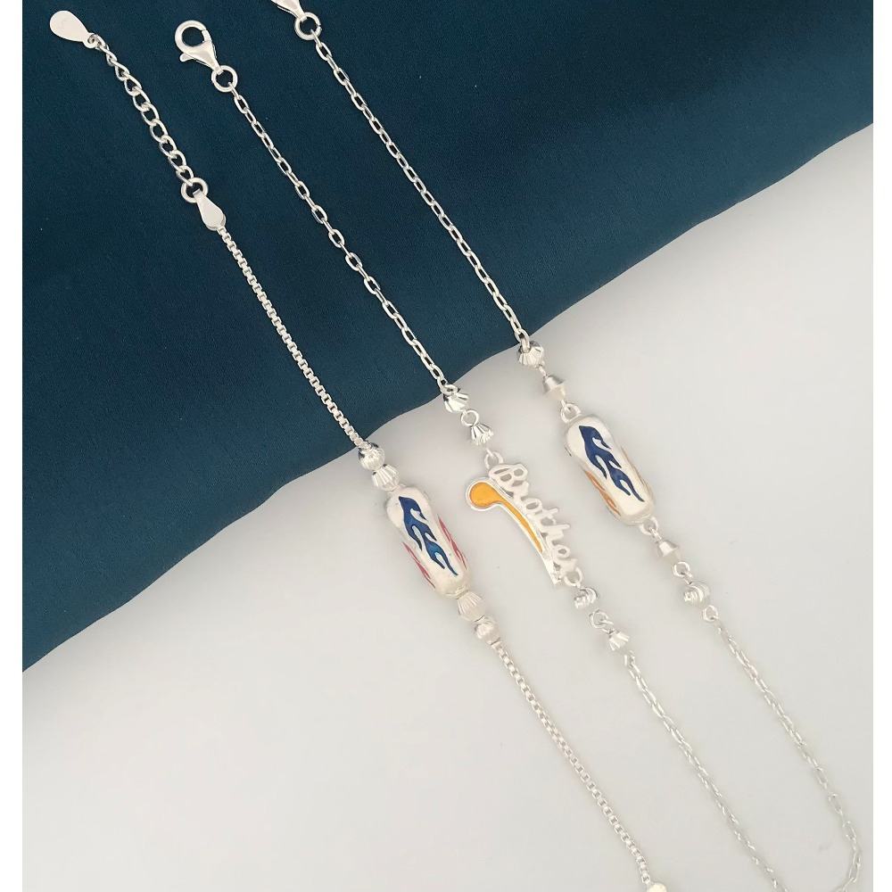925 Silver Fancy Design Rakhi's for brother