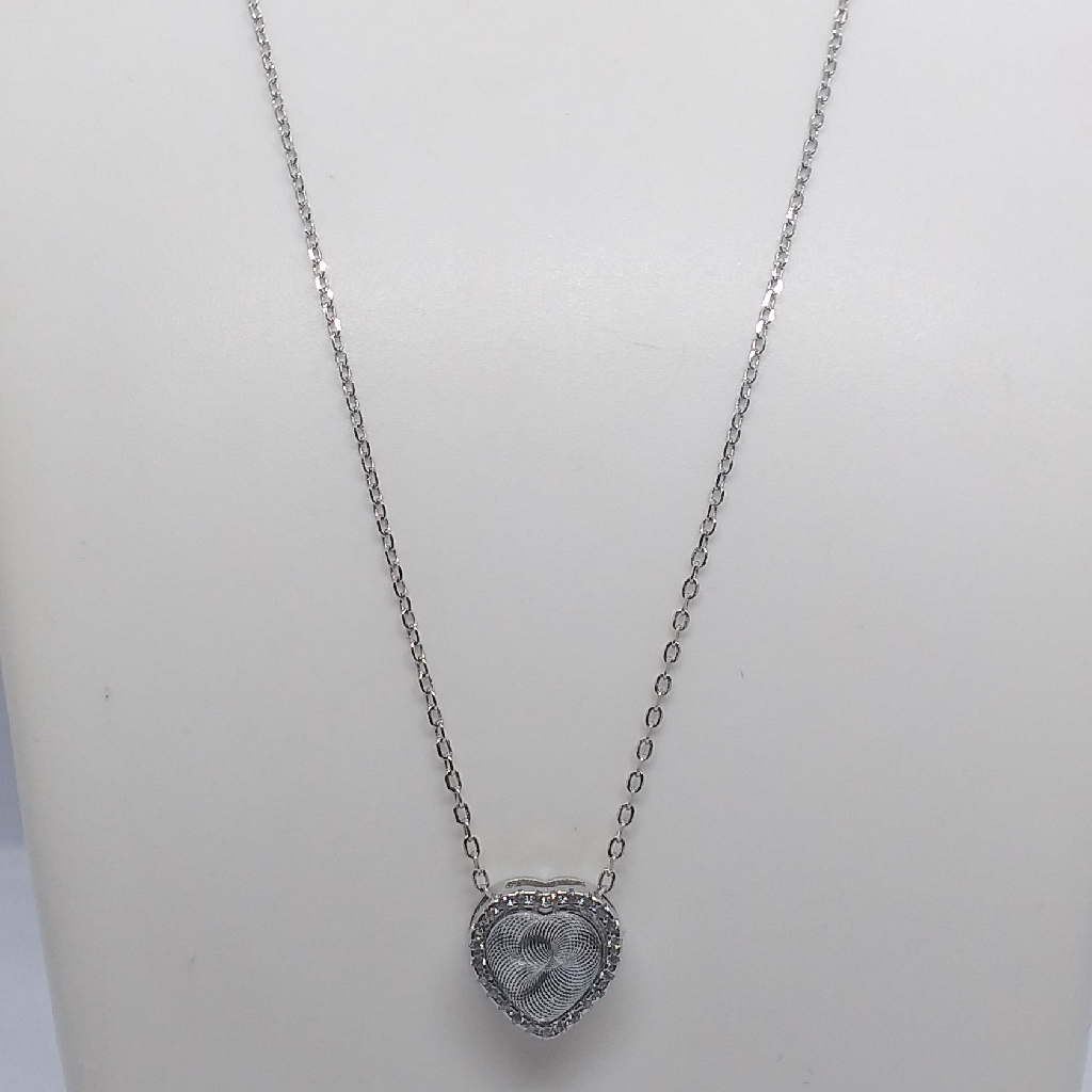 Silver 925 Heart Shape Chain Pendant