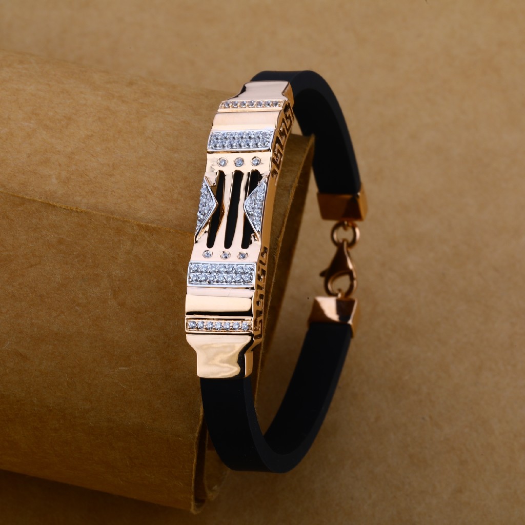 Buy quality Rose Gold Leather Kada-MLB54 in Ahmedabad