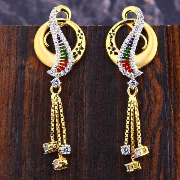 22 carat gold fancy hallmark jhummar ladies earrings RH-LE614