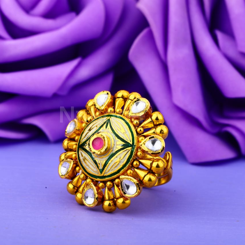916 Gold Hallmark Antique Stylish Ladies Ring LAR301