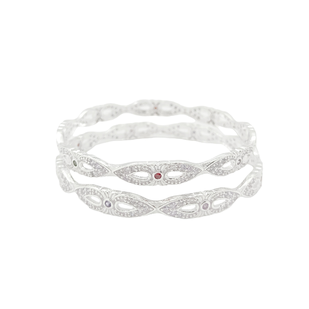 Patches with Stones 925 Silver Bangle