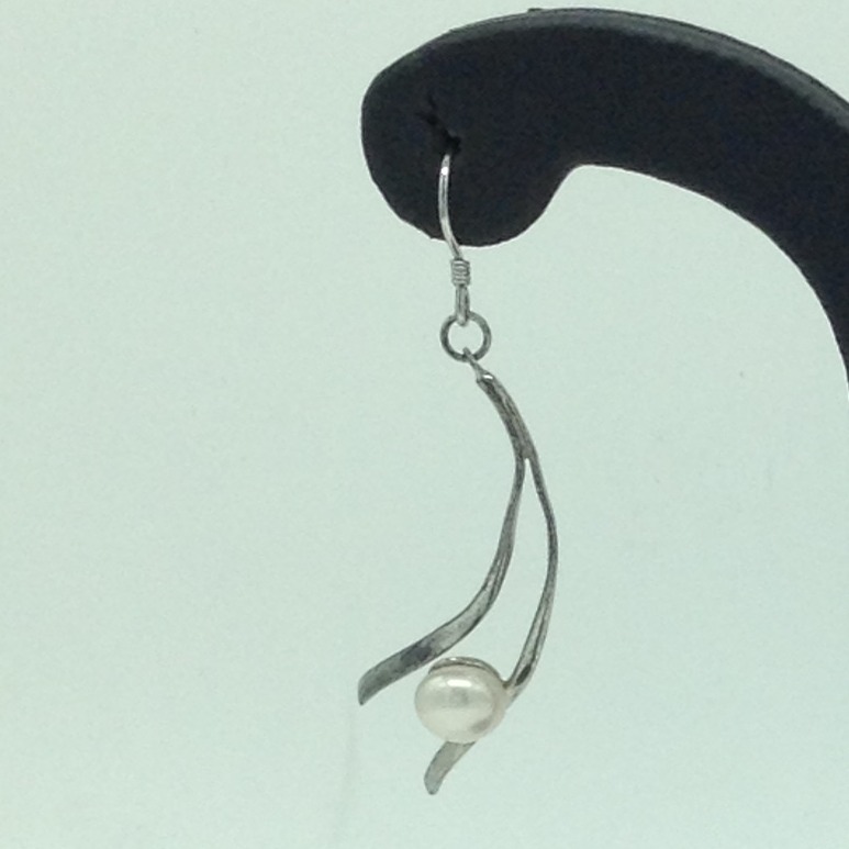 Pearl Silver Ear Hangings JER0156