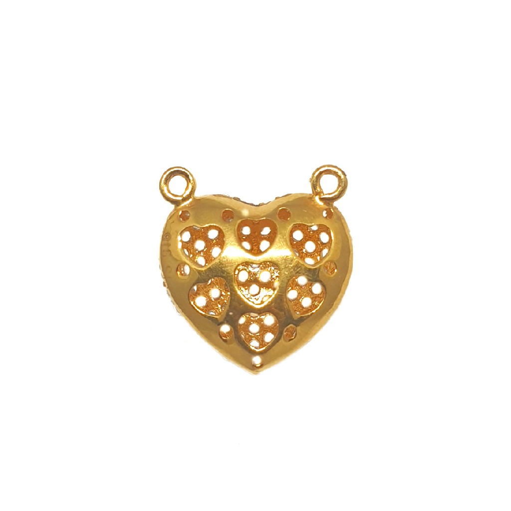 22K Gold Heart Shaped Mangalsutra Pendant MGA - MPG0006