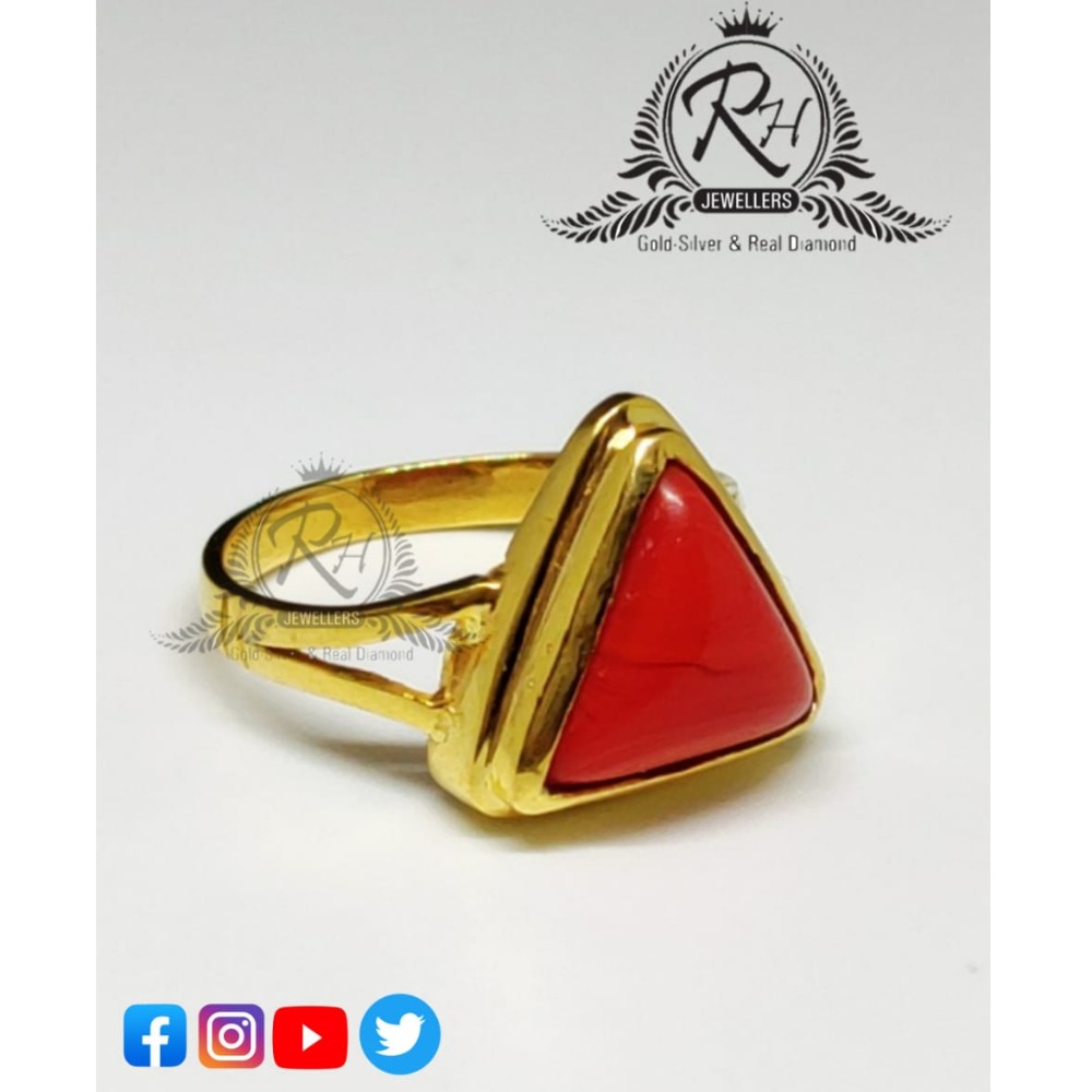 22 carat gold mangal stone gents rings RH-GR103
