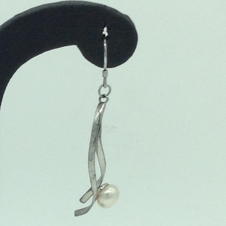 Pearl Silver Ear Hangings JER0156