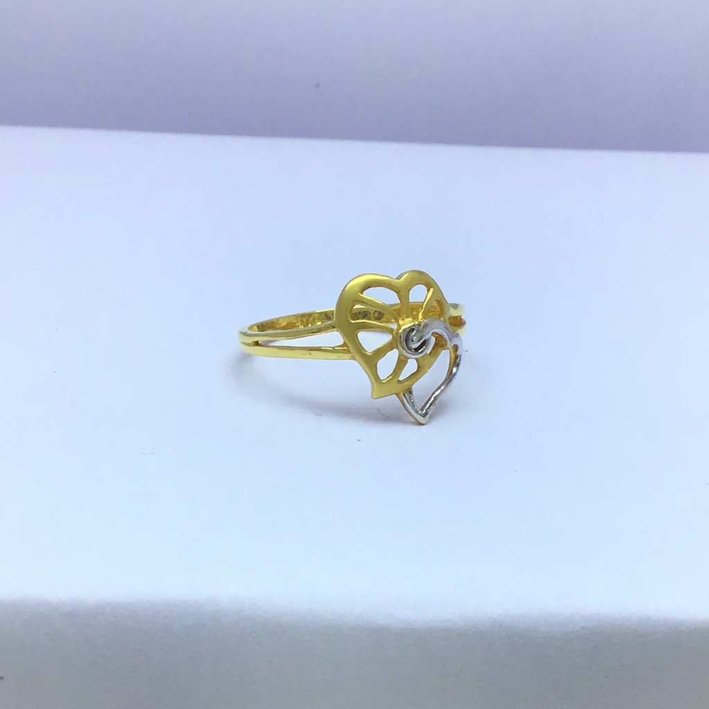 designing heart fancy gold ladies ring