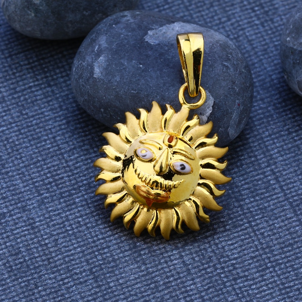 916 CZ Gold Fancy God Pendant GP104