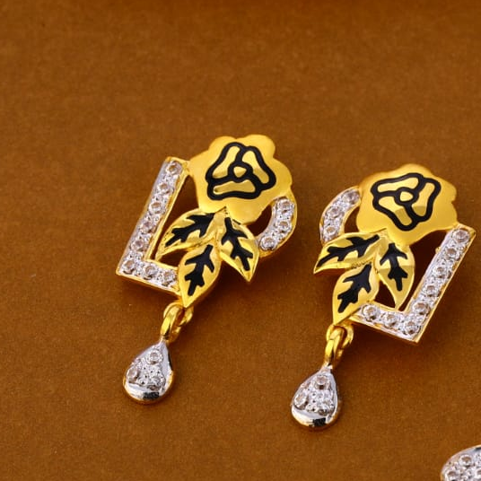 22KT Gold CZ Designer Ladies Pendant Set FPS274