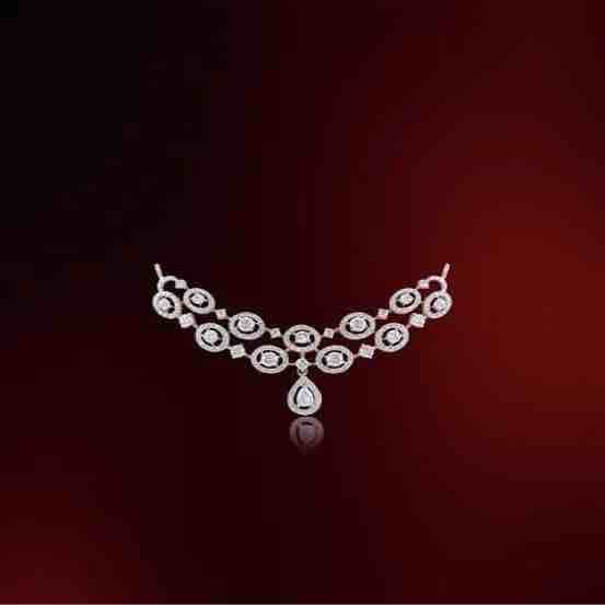 18KT Delicate Rose Gold Designer Diamond Mangalsutra Pendant