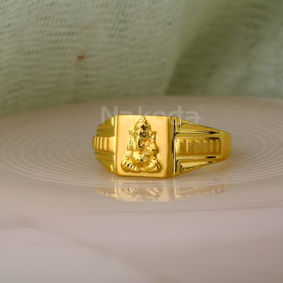 22kt gold hallmark delicate mens plain ring mpr205