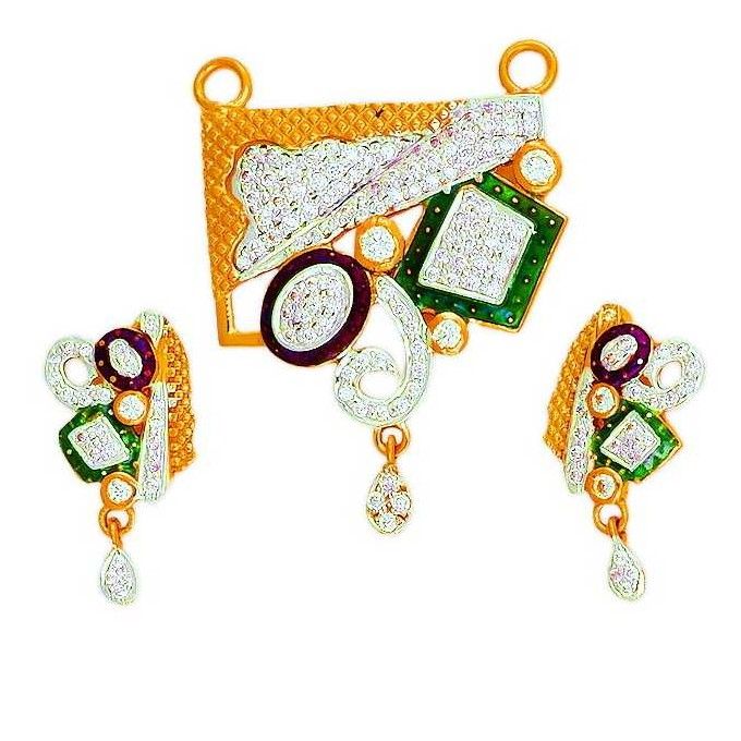 916 Gold Fancy Designer Mangalsutra Pendant