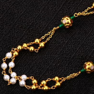22KT Gold Antique Delicate Chainmala AC225