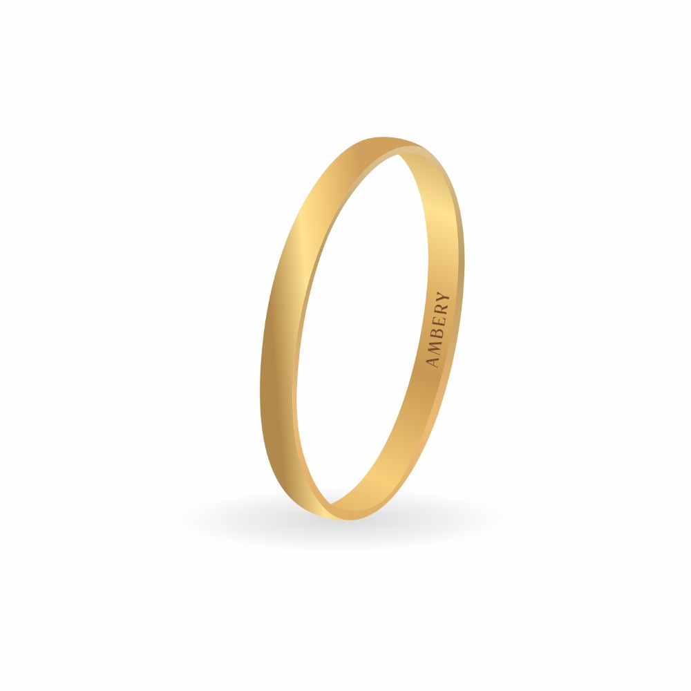 Glossy Fine Lined 22k Gold Band – Andaaz Jewelers