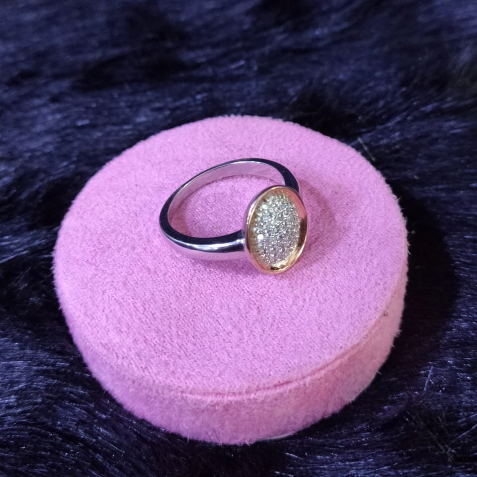 92.5 Sterling Silver Amaretto Ring For Women