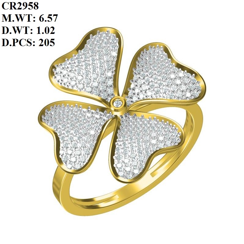 916 Gold Flower Design ring For Women MK-R01
