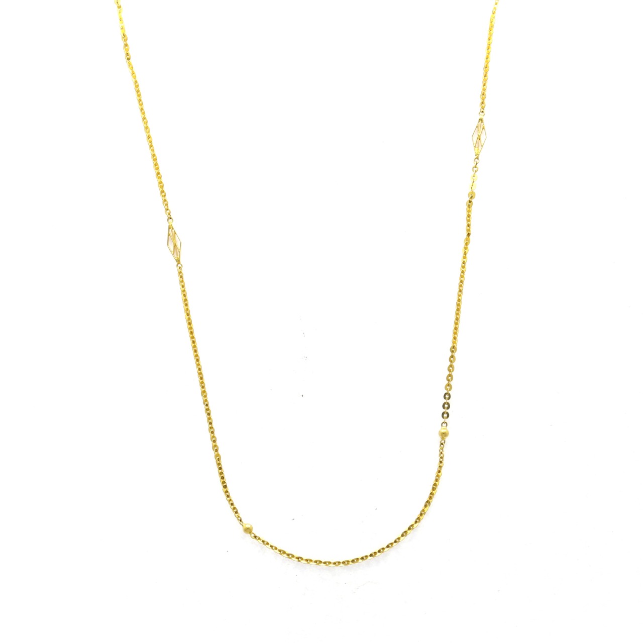 Charming Light-Weight 22k Gold Chain For Ladies