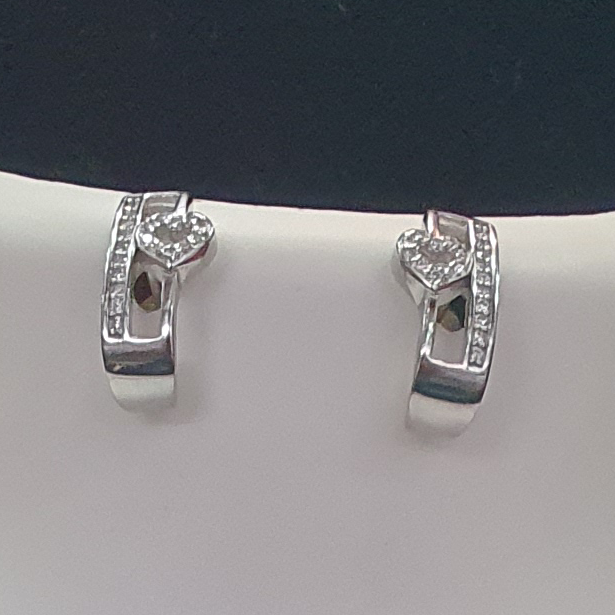 925 sterling silver snack chain diamond pendant set