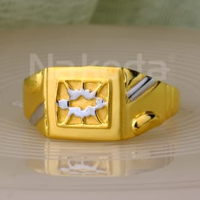 22KT Gold Mens Designer Plain Ring MPR304