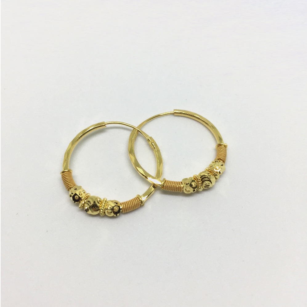 Light weight gold bali earring for ladies