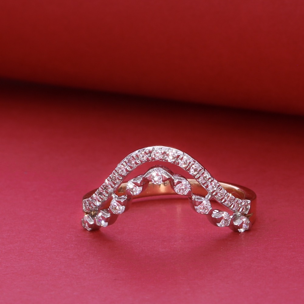 18kt Bedazzling Rose Gold Diamond Ring For Women
