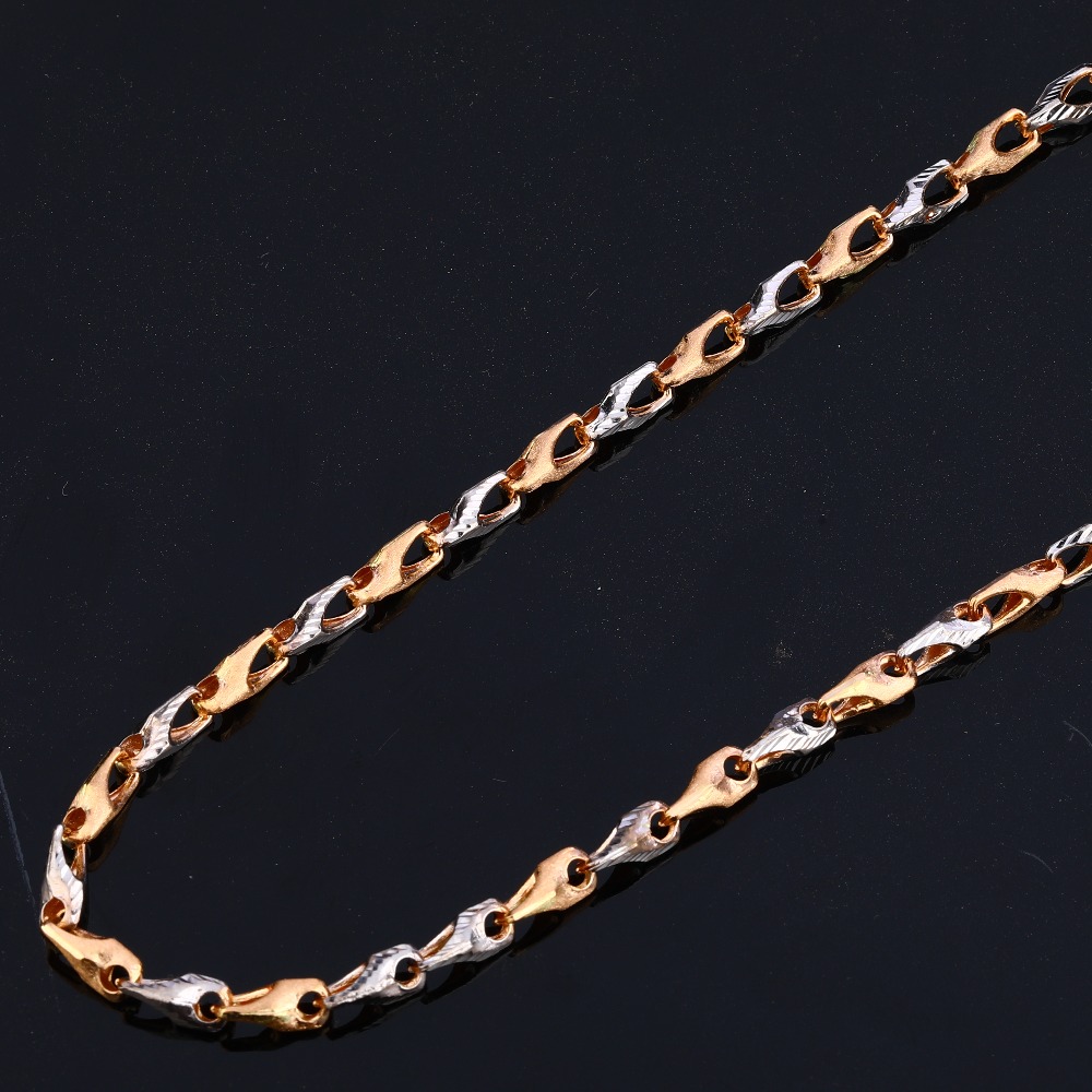 18KT Rose Gold Hallmark Delicate Gentlemen's  Chain RMC75