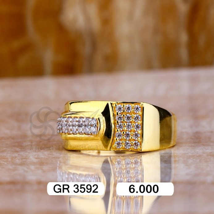 22K(916)Gold Gents Diamond Fancy Ring