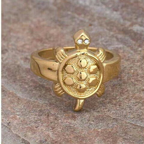 golden kachua ring gold peletad