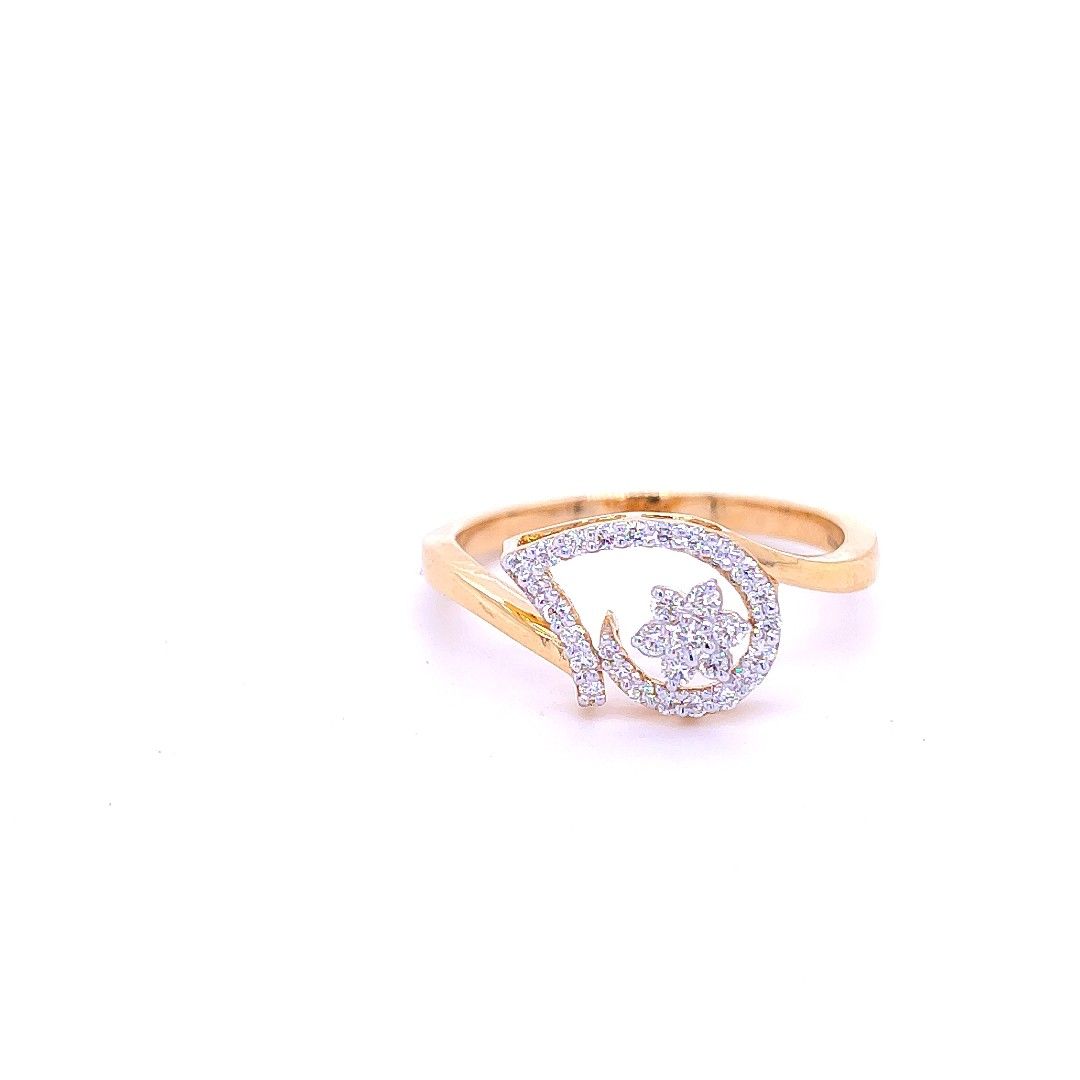 Petal fleur diamond ring
