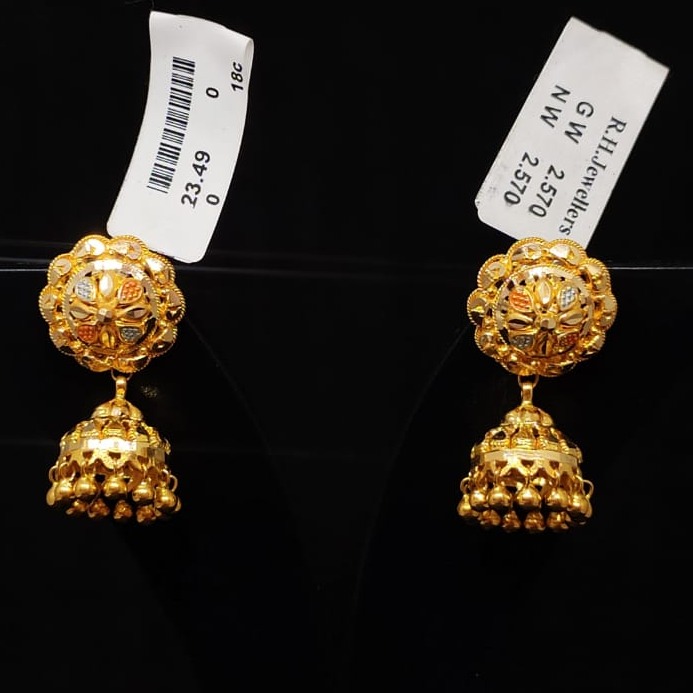 22 carat gold ladies earrings jummar RH-LE310