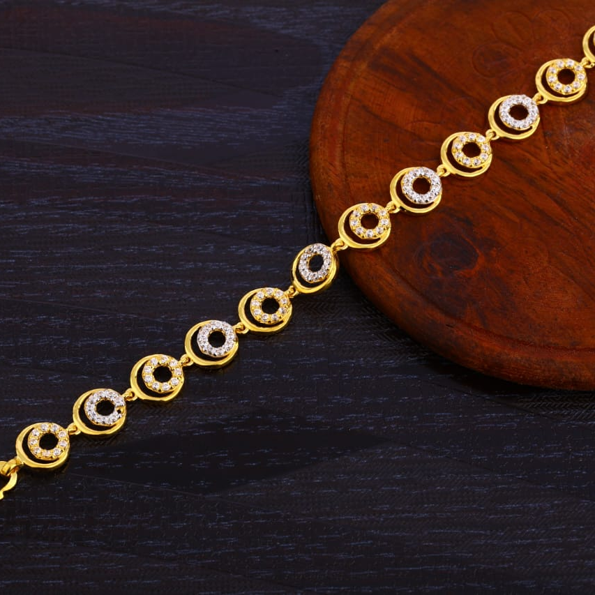 22KT Gold Ladies CZ Gorgeous Bracelet LB358
