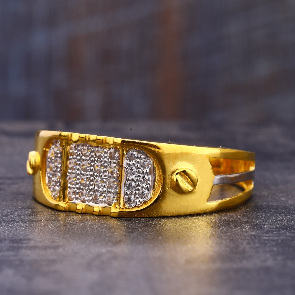 22CT Gold exclusive Gentlemen's CZ Ring MR724