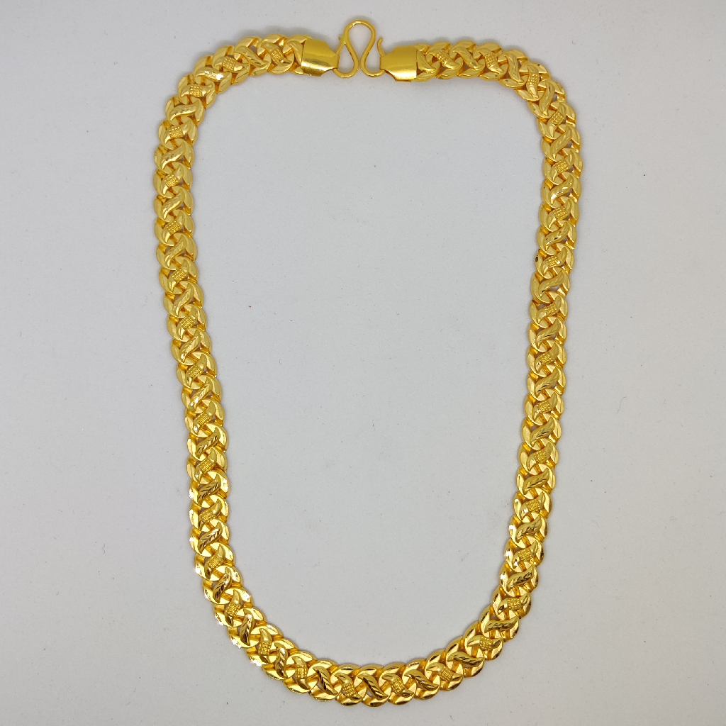 916 Gold Fancy Gent's Singapuri Chain